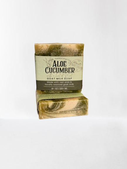 Aloe Cucumber Goat Milk Soap with a hint of Mint