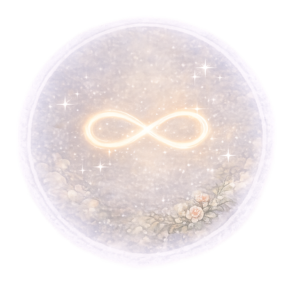 Empty light blue circular frame on a white background.