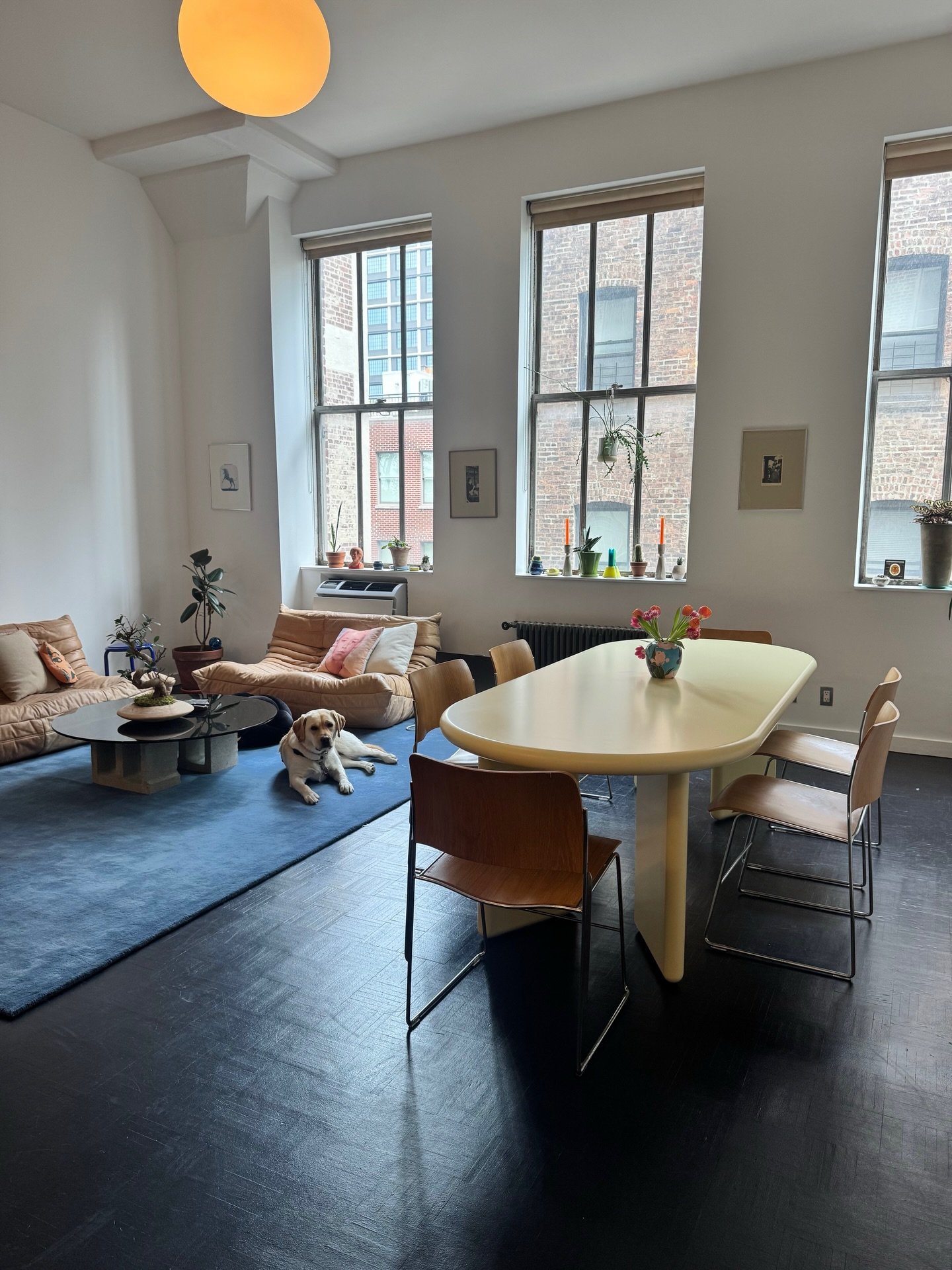 Progress update: Super fun butter yellow table by @gustafwestman delivered to a Brooklyn client today 🥹 More updates to come in this space&hellip; ☁️☁️☁️

#brooklyninteriors #interiordesign #butteryellow