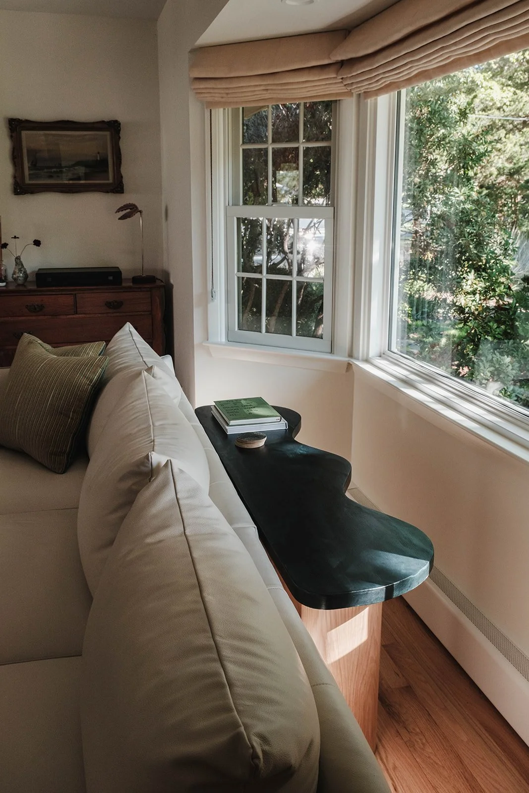 Custom console table designed by Milieu Studio Interiors in Jersey City, NJ