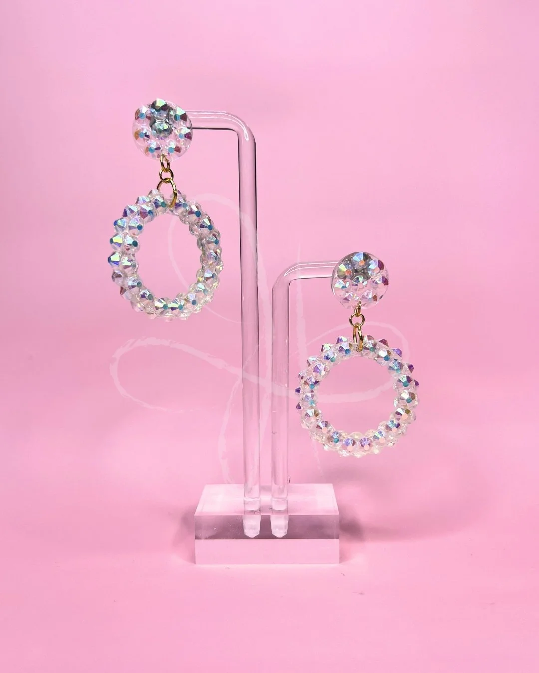Small - Classic Crystal AB Drop Circles