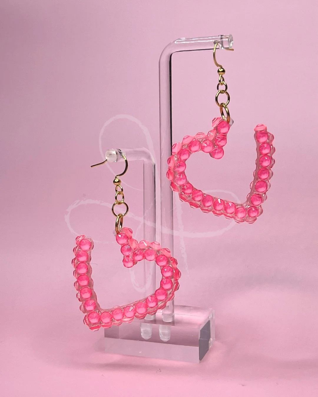 Small - Open Hot Pink Heart