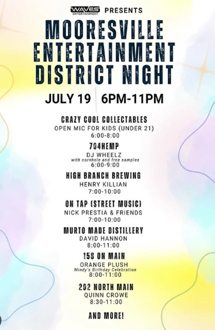 Mooresville Entertainment District Night