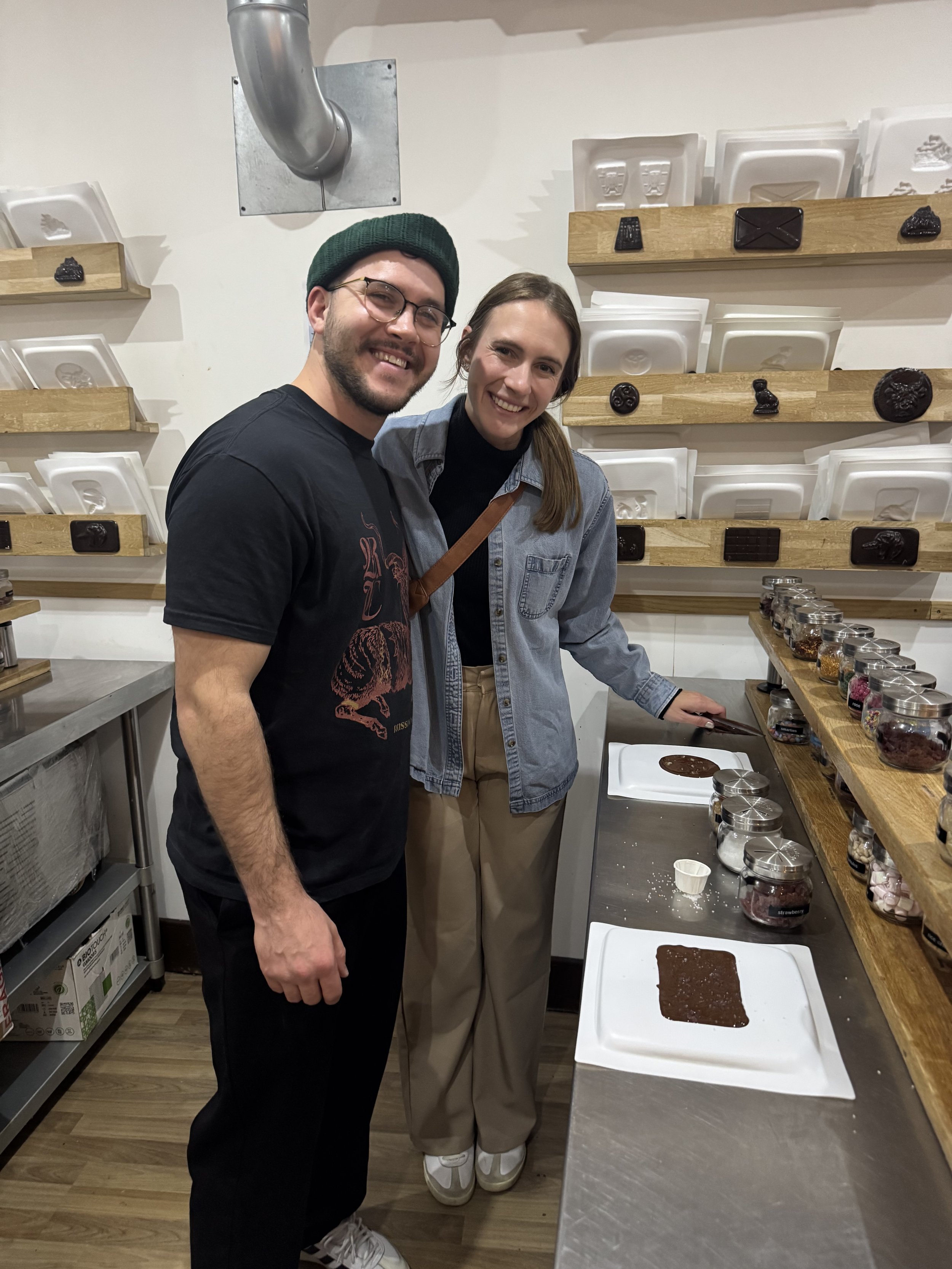 Making our chocolate bar