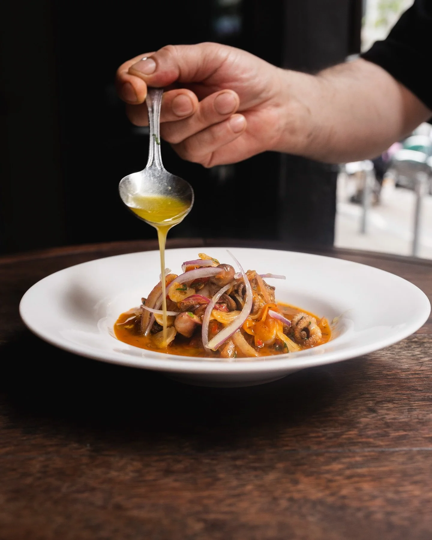 Local produce. Simple ingredients. Quality execution.

Grilled Baby Octopus
Saut&eacute;ed garlic, Calabrian chili, cherry tomato, red onion, fresh herbs, lemon juice.

You might&rsquo;ve just found your new favourite dish at FINI&rsquo;S.