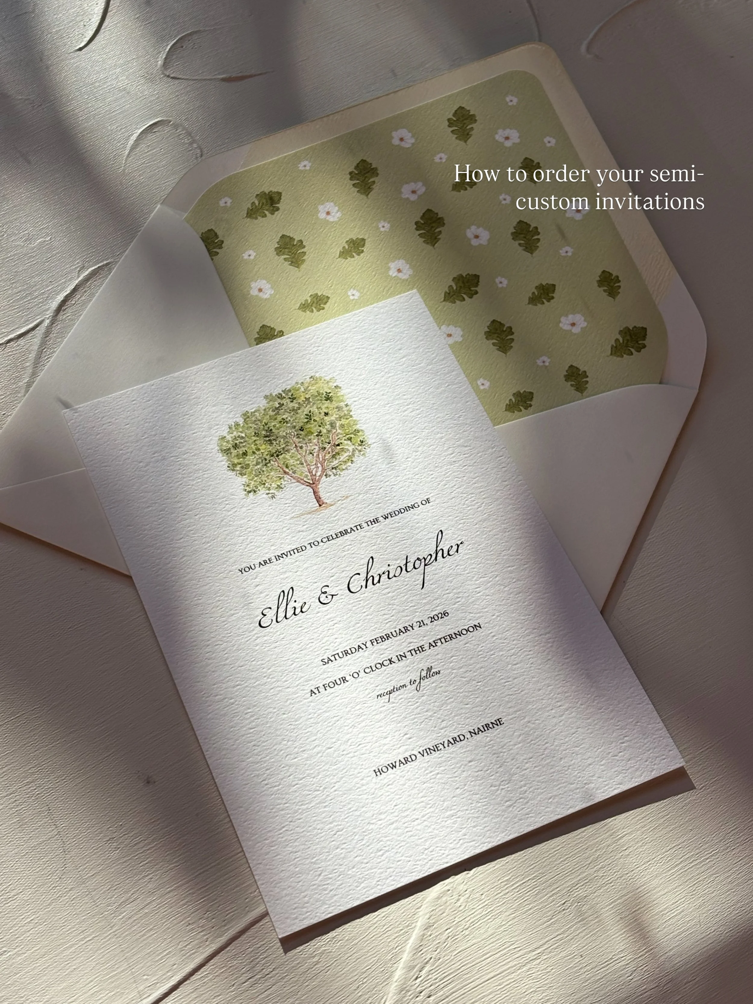 I have released a limited collection of venue inspired invitations that are available to purchase from my website. A custom feel, without the fully custom commitment 🤍 

HOW TO ORDER 💌 

1. Find your venue and select the number of invitations that 