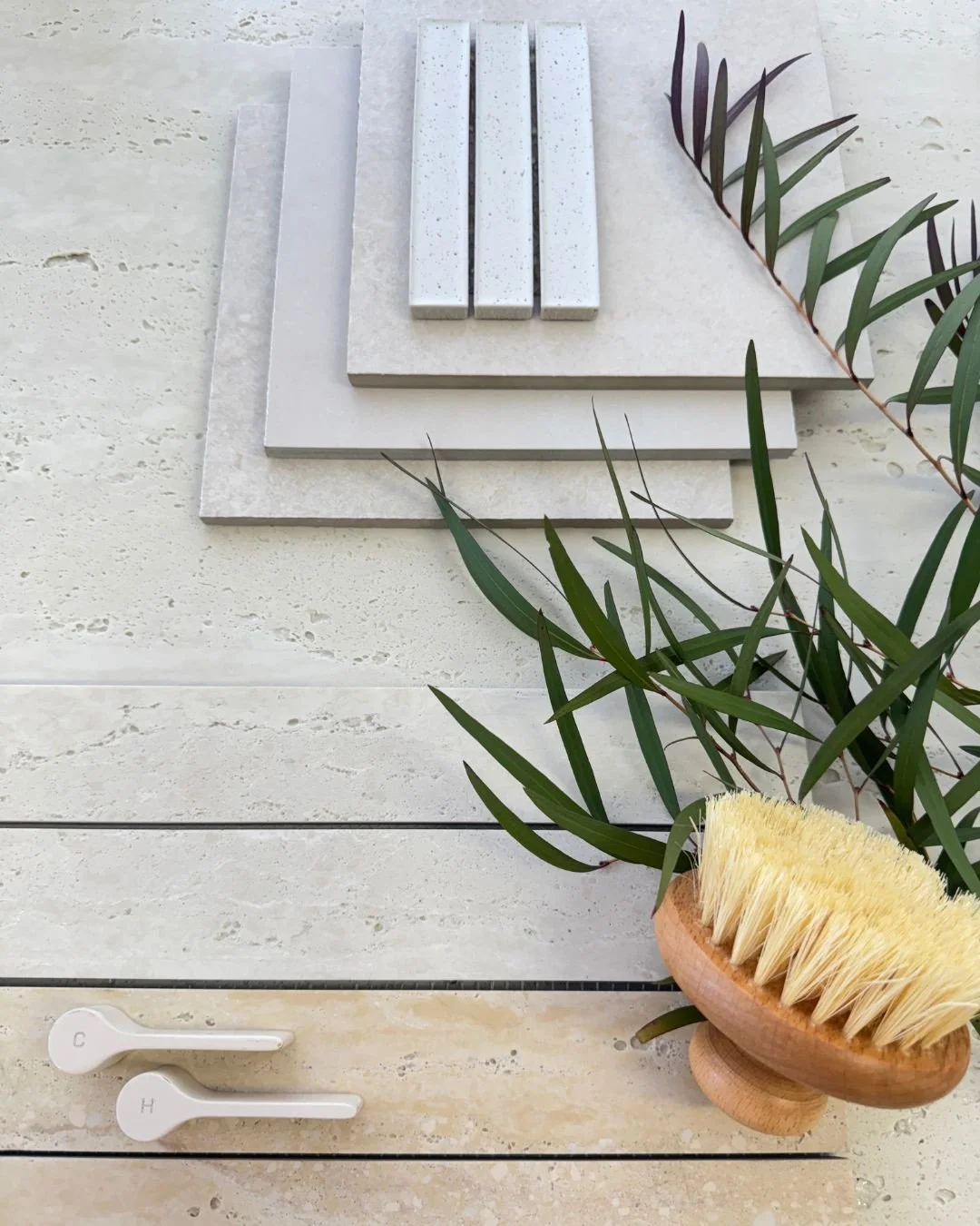 Seven tiles. One harmonious palette.⁠
Travertine, Limestone, Terrazzo, Cemento, and Rasa -  all designed to complement one another across tone, texture, and finish. Each piece can stand alone or layer beautifully together to create calm, cohesive int