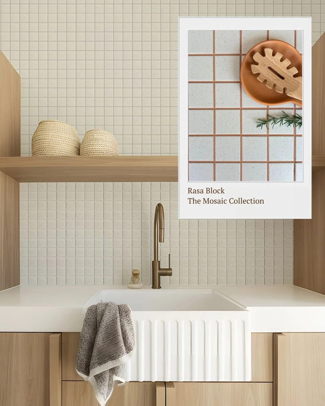 The quietest textures are often the most timeless.⁠
⁠
Rasa Block was designed to bring warmth, softness and subtle texture into contemporary spaces. Its speckled⁠
surface and satin finish create a handcrafted feel that works beautifully across kitche