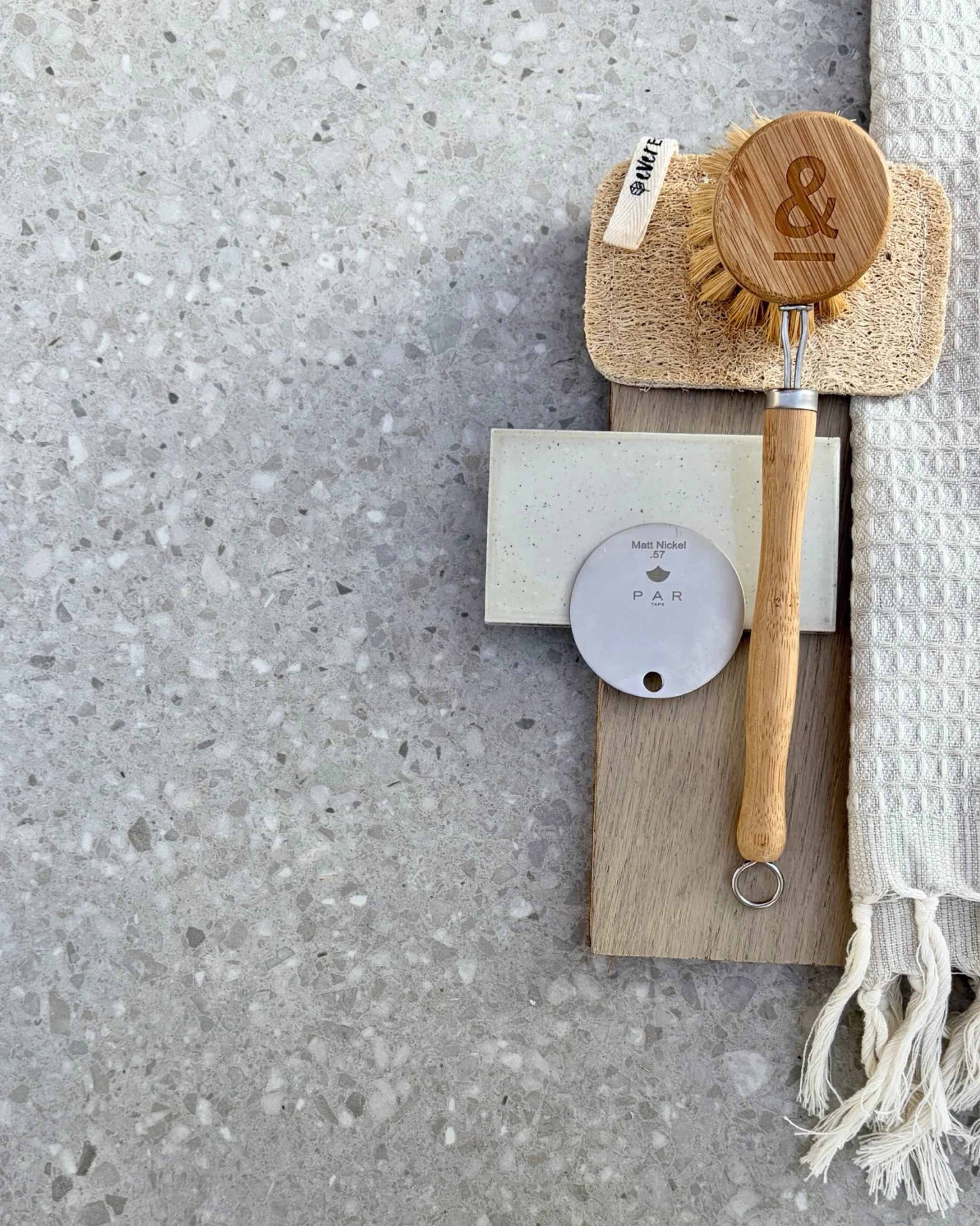 Terrazzo Mist, in a different light.

One of the things we love about porcelain tiles is the way their colours and details can shift as the light around them changes.

In soft natural light, Terrazzo Mist feels subtle and understated. As the light sh