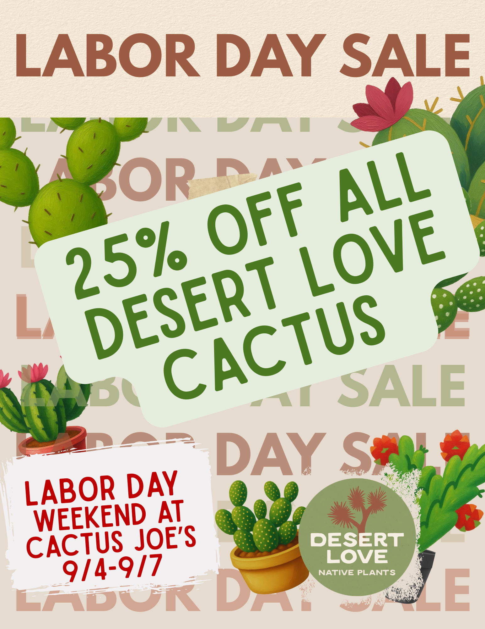 Desert Love's First Sale!  Crazy low prices on Cacti!