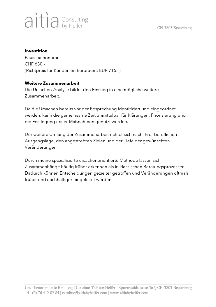 Ursachen-Analyse für Menschen in Führungspositionen
