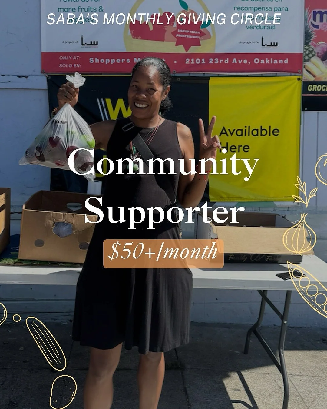 🌟 Deeper Look: Community Supporter ($50+/month) 🌟

At this level, your monthly gift provides weekly fruits &amp; veggies for 10 families through our Fresh5x program. That&rsquo;s 10 households who get to put fresh produce on the table instead of go