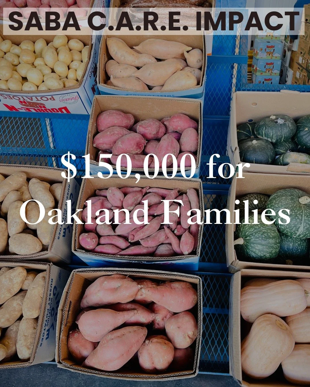 When last fall&rsquo;s government shutdown disrupted SNAP benefits, hundreds of Oakland residents were left without reliable access to food. Saba acted immediately.

Through Saba C.A.R.E., we delivered $150,000 in direct food support to 750 Oakland r