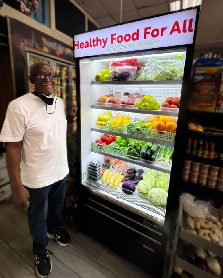 Congratulations to Mr. Isler on his new fridge! This is what food access looks like on the ground: practical support for the stores people already use.