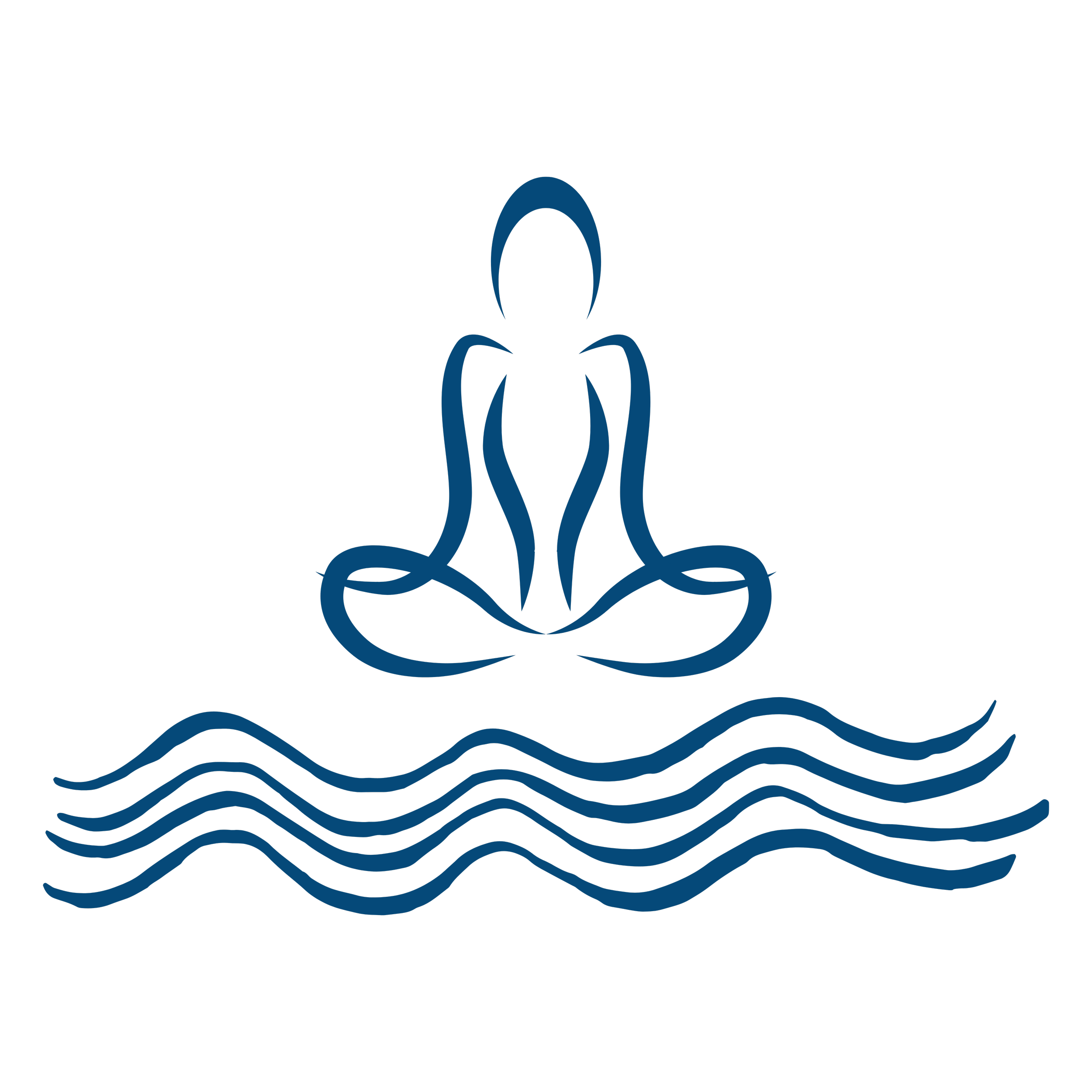 A light blue shape with rounded edges resembling a simplified flower petal or cloud icon.