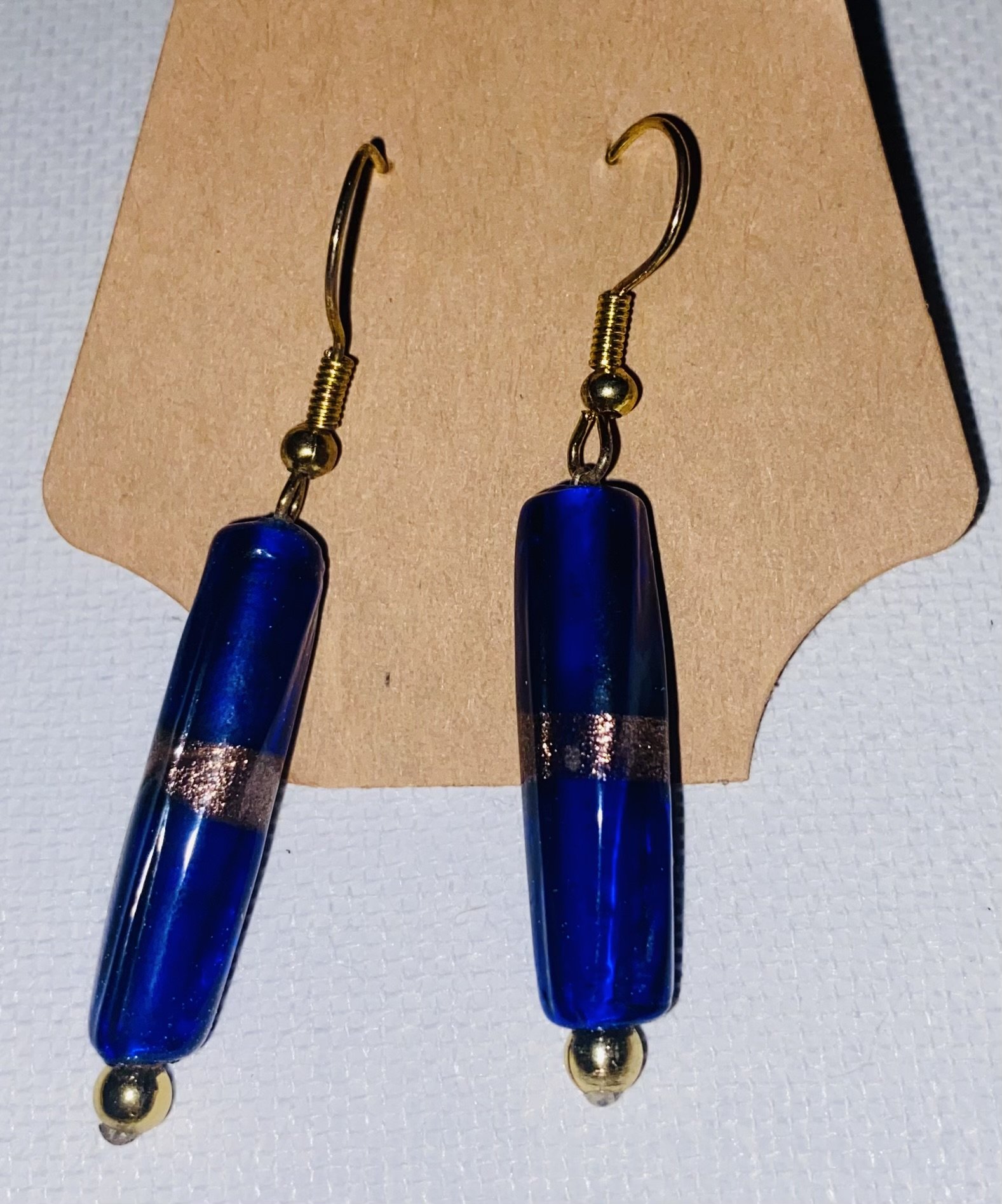 Blue&Gold Flaked Dangles