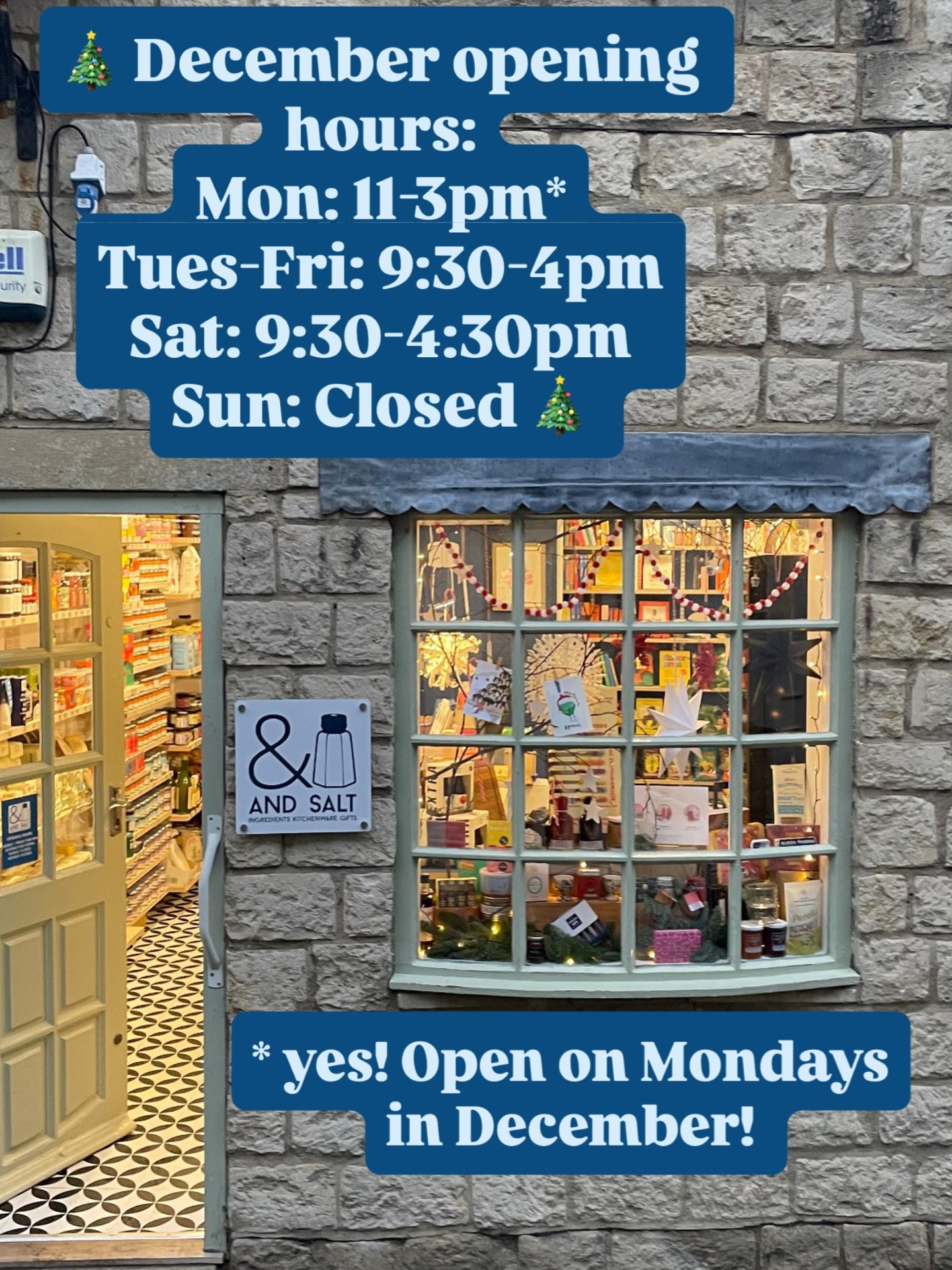 📣Yes new opening hours for December are here📣 A bit more time to get Christmas-ready 🌲 
#wetherby #wetherbybusiness #shopindependant #shoplocal #shopsmall