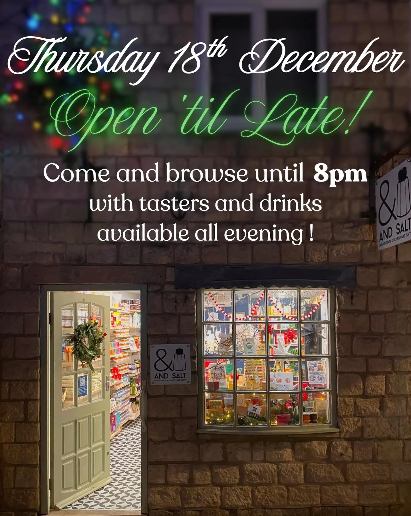 💃🚨Extended Hours Alert!🚨💃

On Thursday the 18th of December, we will be open until 8pm! ⭐️🌛🪩

Our regular operating hours have been extended to give you a chance to come and have a nice, cosy evening browse. 😁

We will also have some samples, 