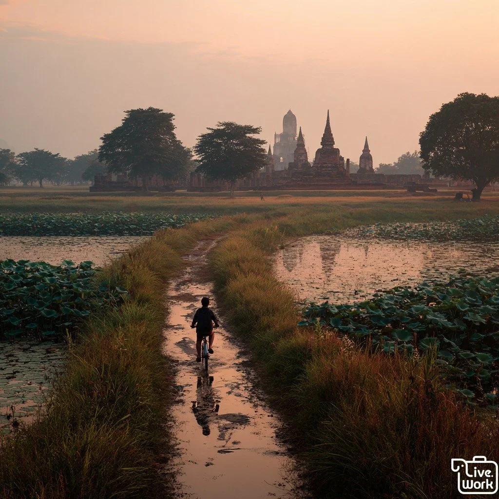 Sukhothai and Ayutthaya are both former capitals of Thailand, but they couldn&rsquo;t feel more different. Sukhothai is calm, green, and meditative&mdash;perfect for sunrise bike rides among ancient ruins and lotus ponds. Ayutthaya is vibrant and dyn