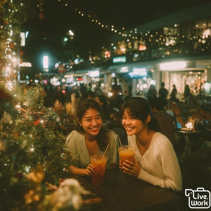 Christmas in Thailand hits differently&mdash;no official day off, but the vibes are everywhere. Cities light up with giant trees, sparkling displays, and year-end sales that turn malls into festive photo spots. Locals celebrate with friends: caf&eacu