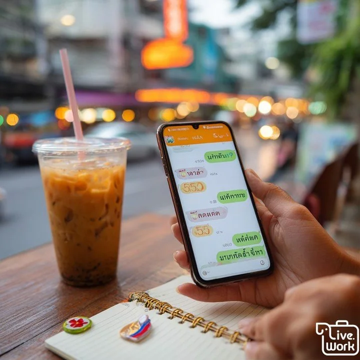 Want to sound more natural in Thai chats? Start with &ldquo;555&rdquo; for laughter (because 5 = &ldquo;ha&rdquo;), and try &ldquo;มู้ดดี&rdquo; when you&rsquo;re feeling good vibes. Add &ldquo;ขำ&rdquo; for &ldquo;I&rsquo;m laughing,&rdquo; and &ldq