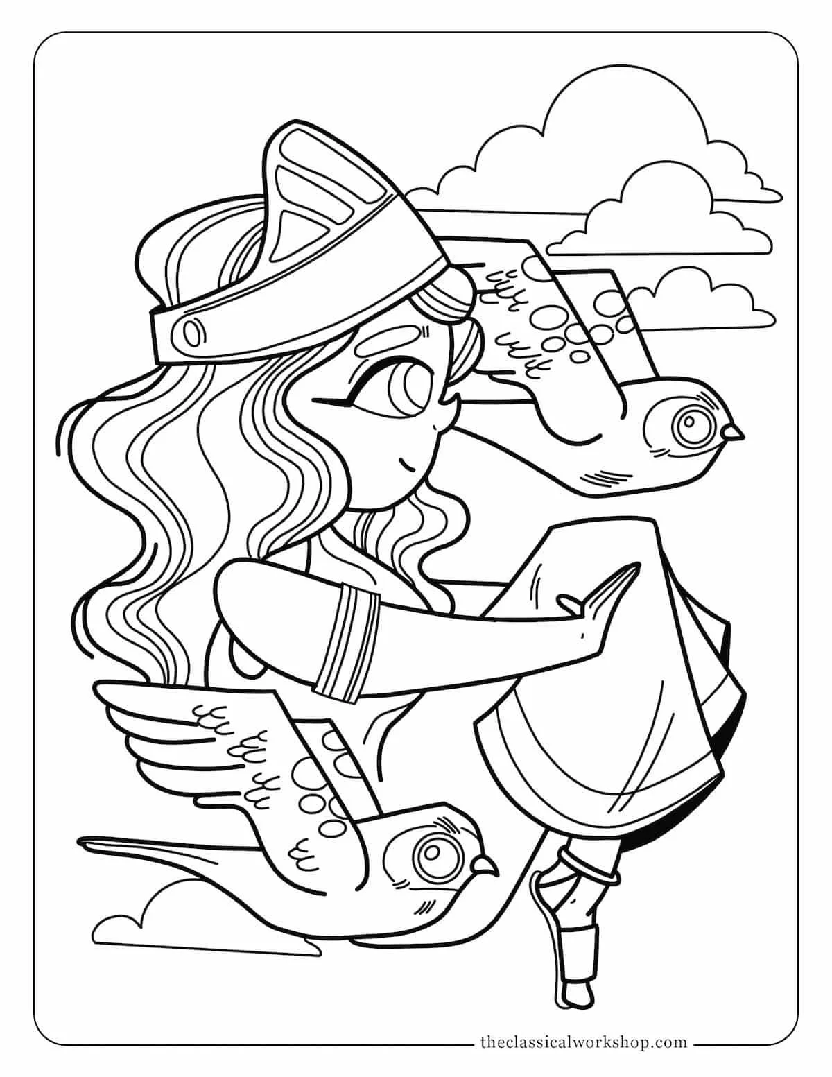 Roman Mythology Coloring Page: Minerva