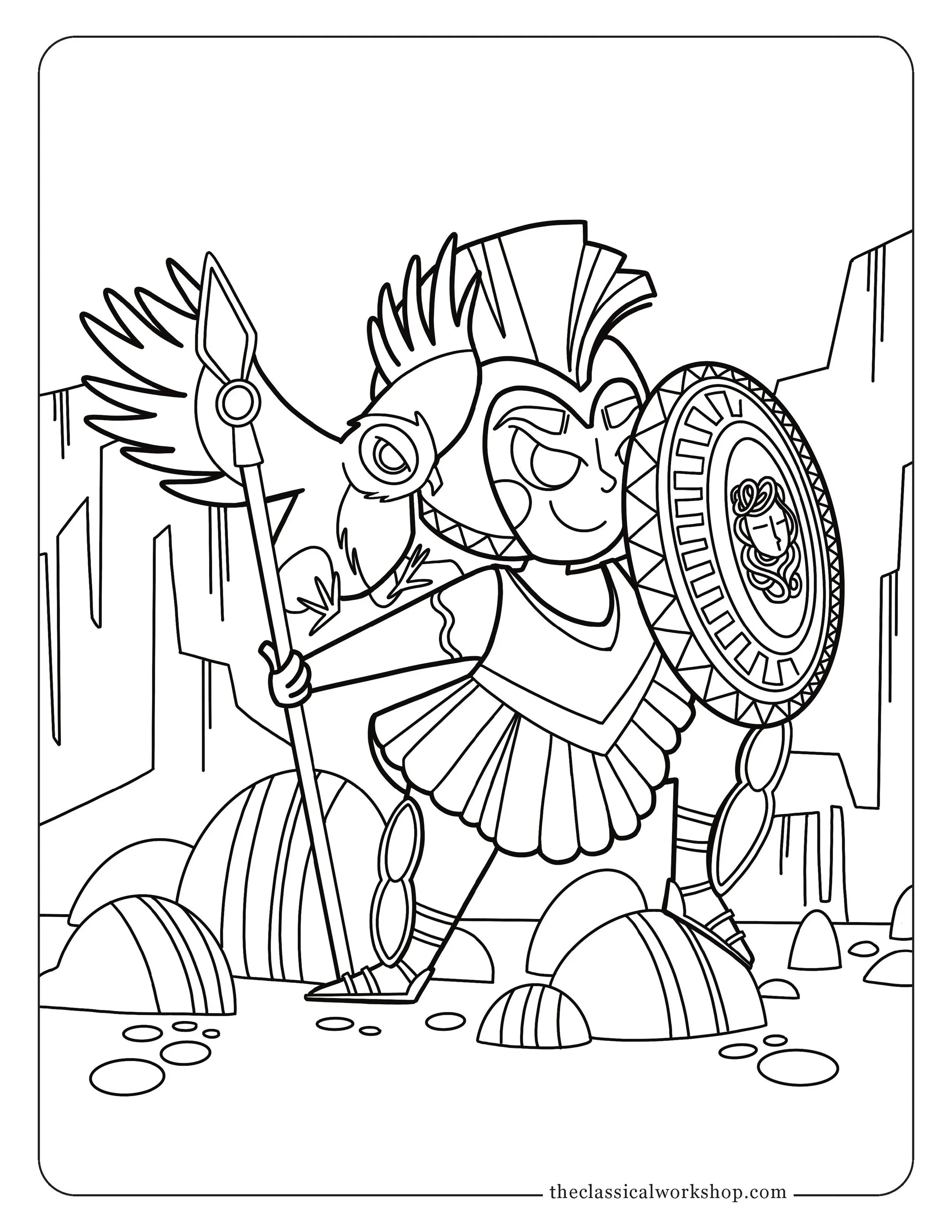Athena Coloring Page