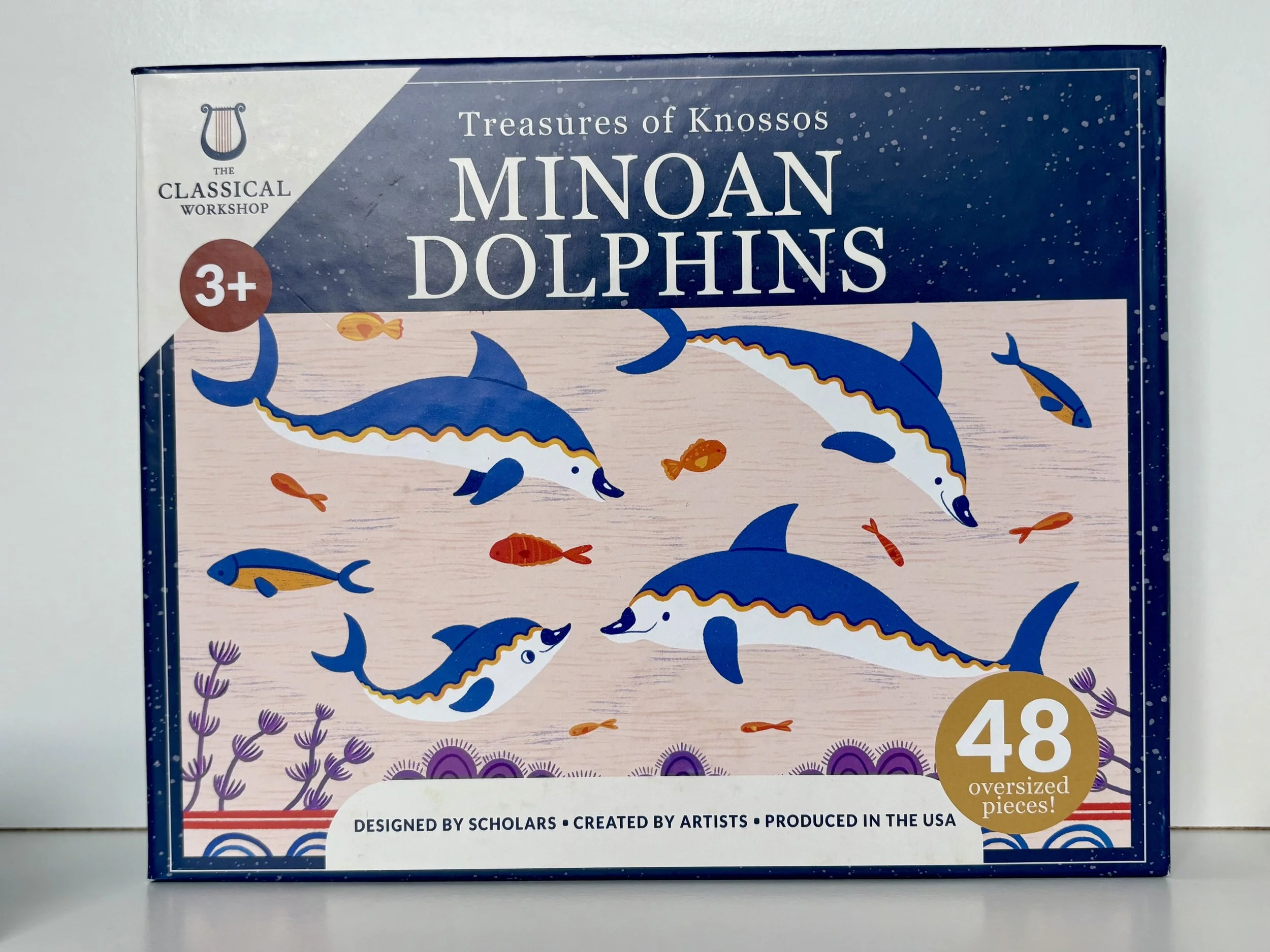 Children's 48-Piece Floor Puzzle; Minoan Dolphins