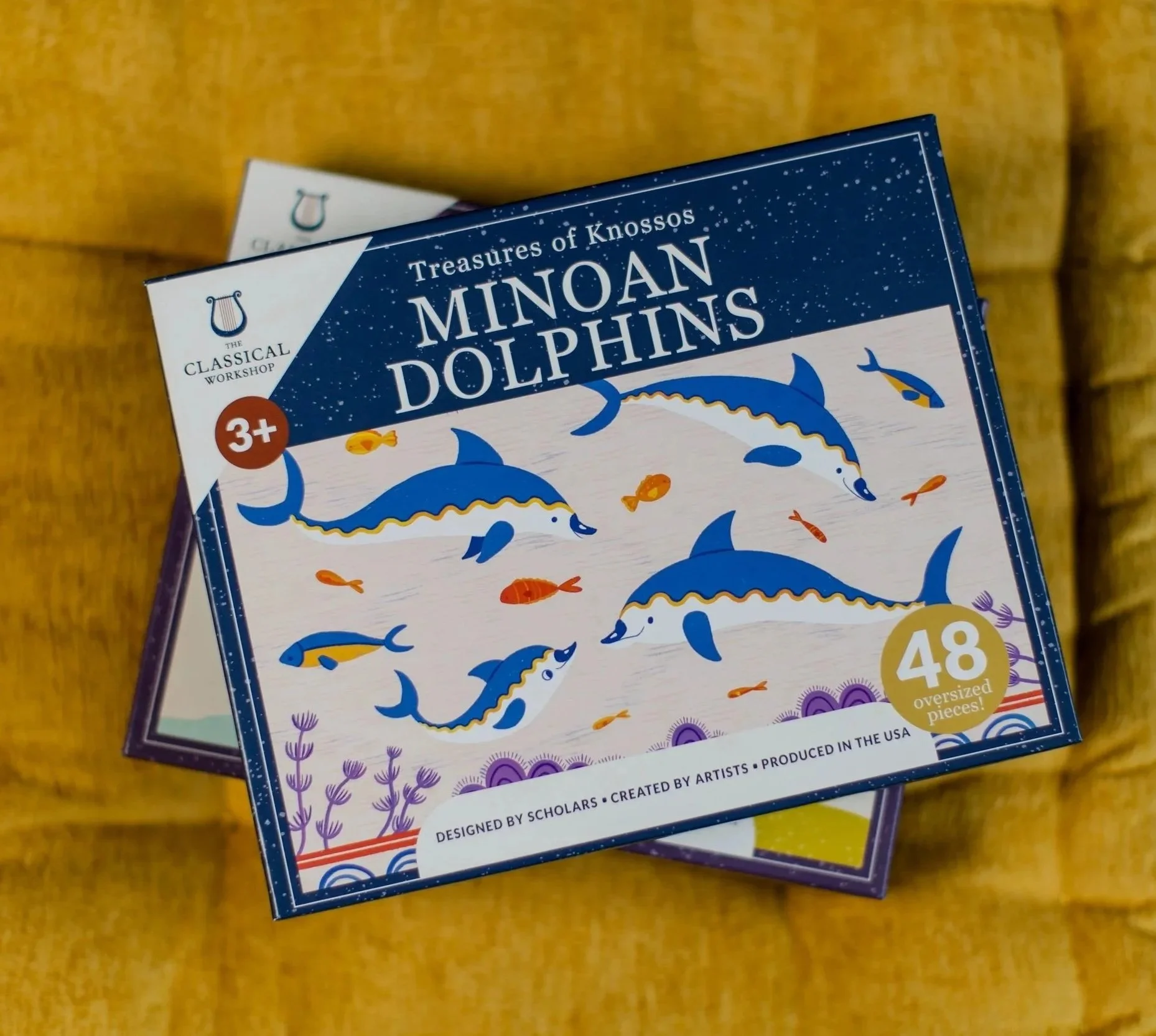 Children's 48-Piece Floor Puzzle; Minoan Dolphins
