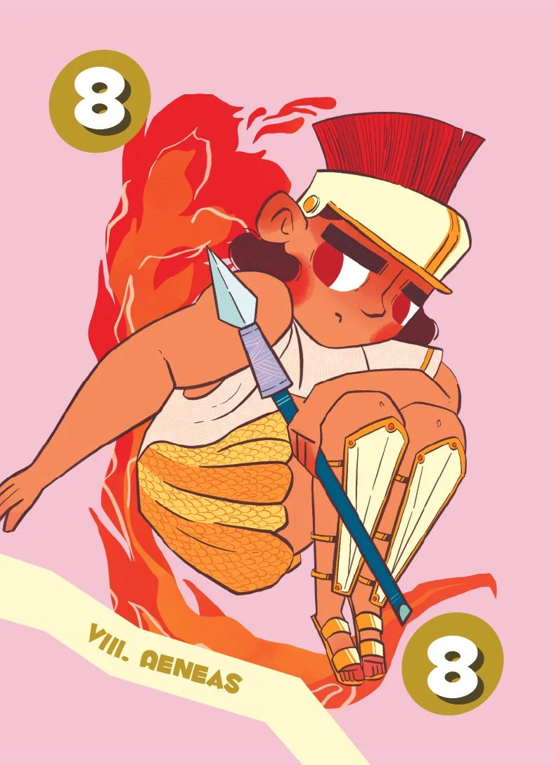 Children's illustration of Aeneas from Vergil's Aeneid.