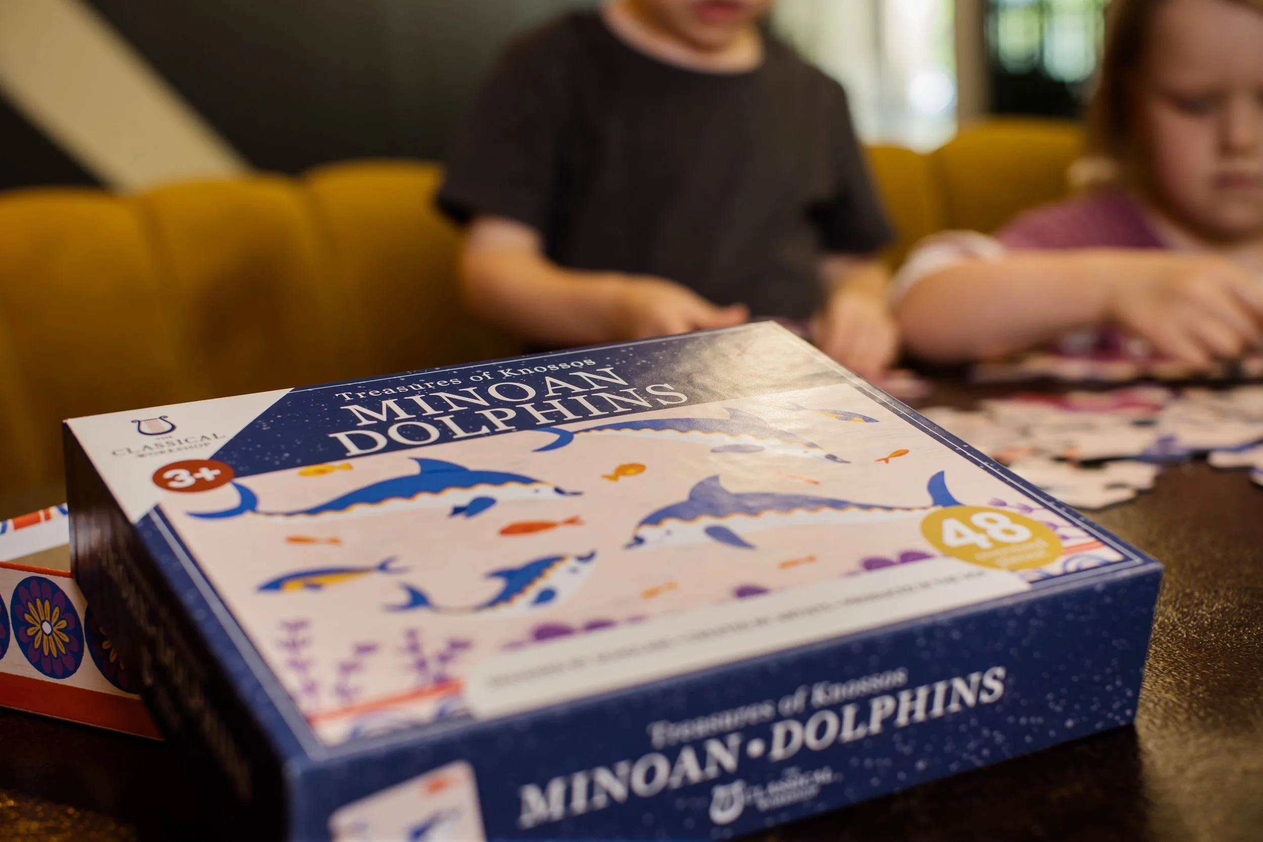 Children's 48-Piece Floor Puzzle; Minoan Dolphins