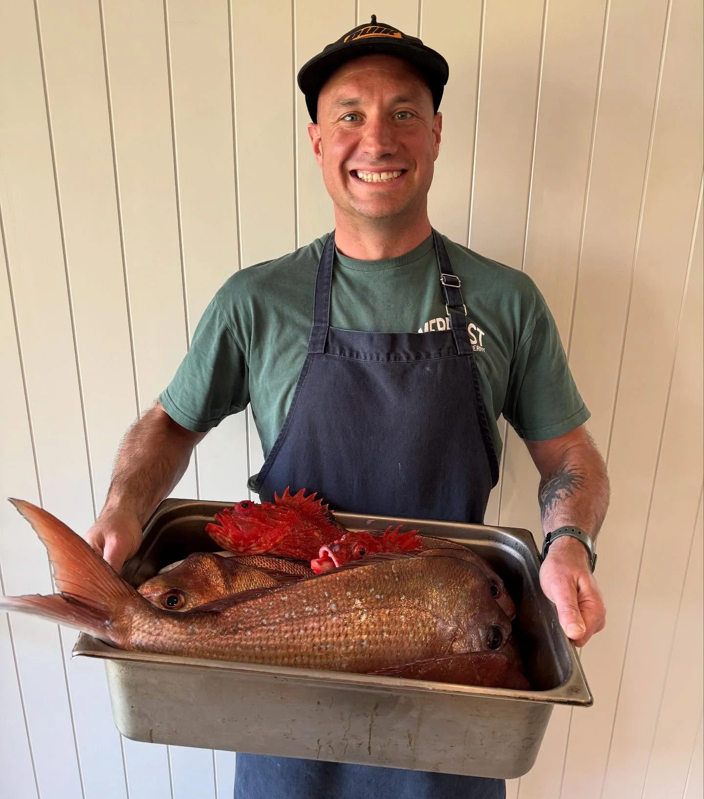 It doesn&rsquo;t get much better than a delivery of the freshest catch, line-caught by the incredible fish huntress herself! @k8osm8os 

Straight from the ocean to our kitchen 🐟