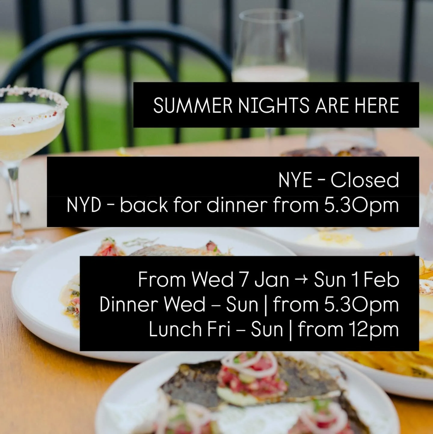 Summer opening times ☀️

Book via link in our bio or on the website x