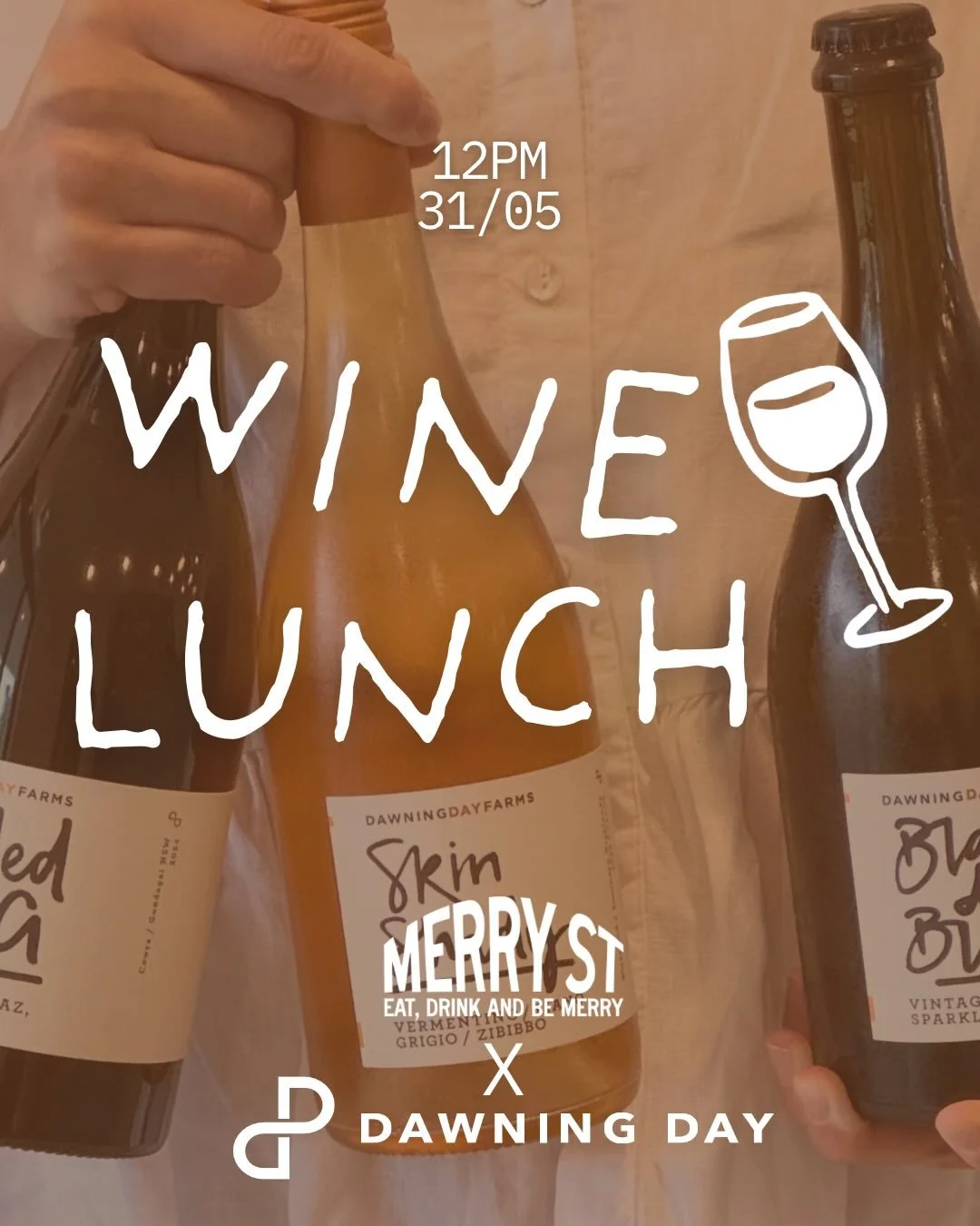If you know, you know&hellip; we&rsquo;re a little bit obsessed with @dawningdaywines 🍷

So it only made sense to bring them down the hill and throw a long lunch together.

May 31st - 6 courses, beautiful local produce, perfectly paired wines, and M