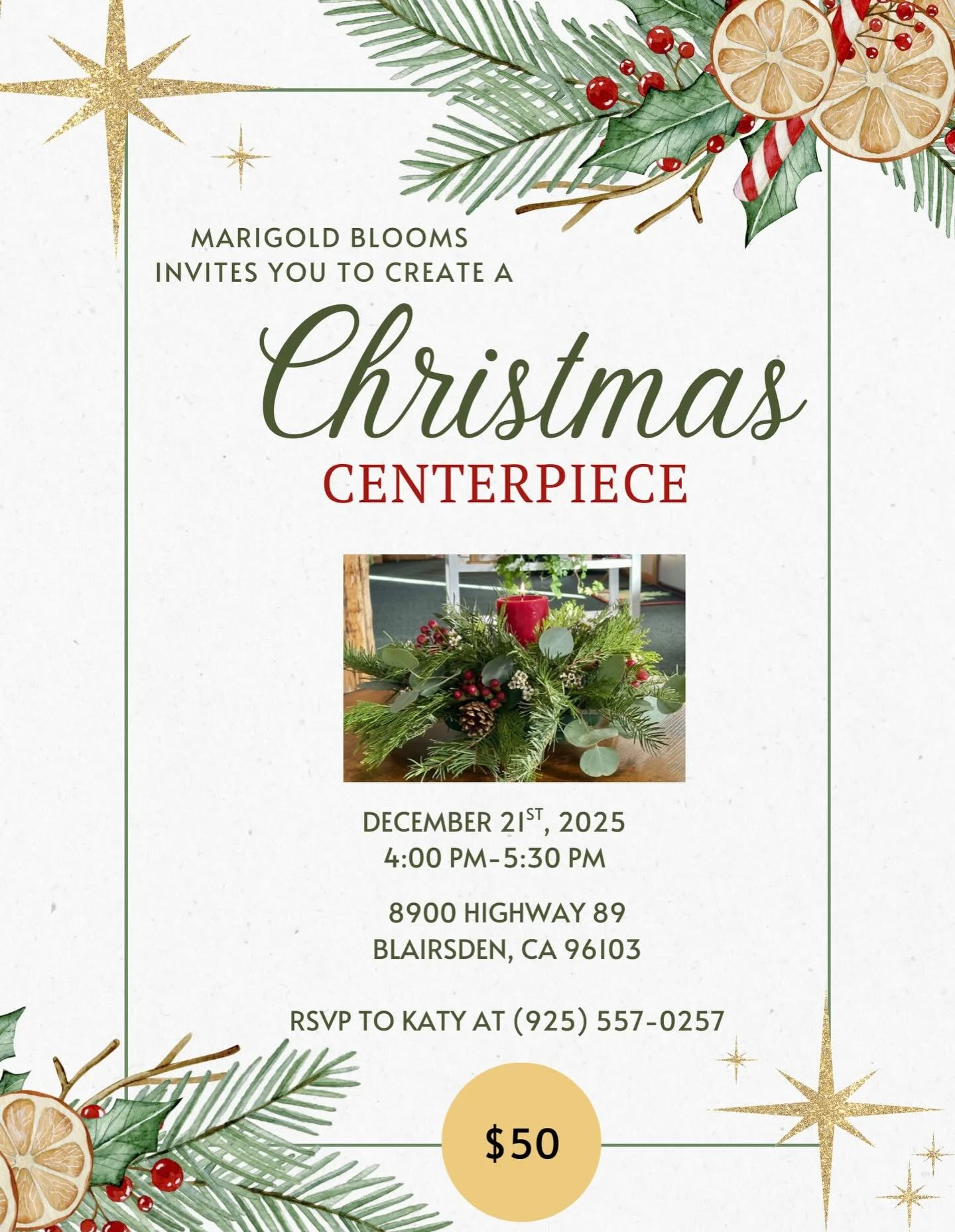 ✨🌿 As the year comes to a close, join us for one last moment of floral artistry.
Craft an elegant Christmas centerpiece and enjoy a workshop filled with inspiration, warmth, and just a whisper of holiday mischief&mdash;with festive drinks and snacks