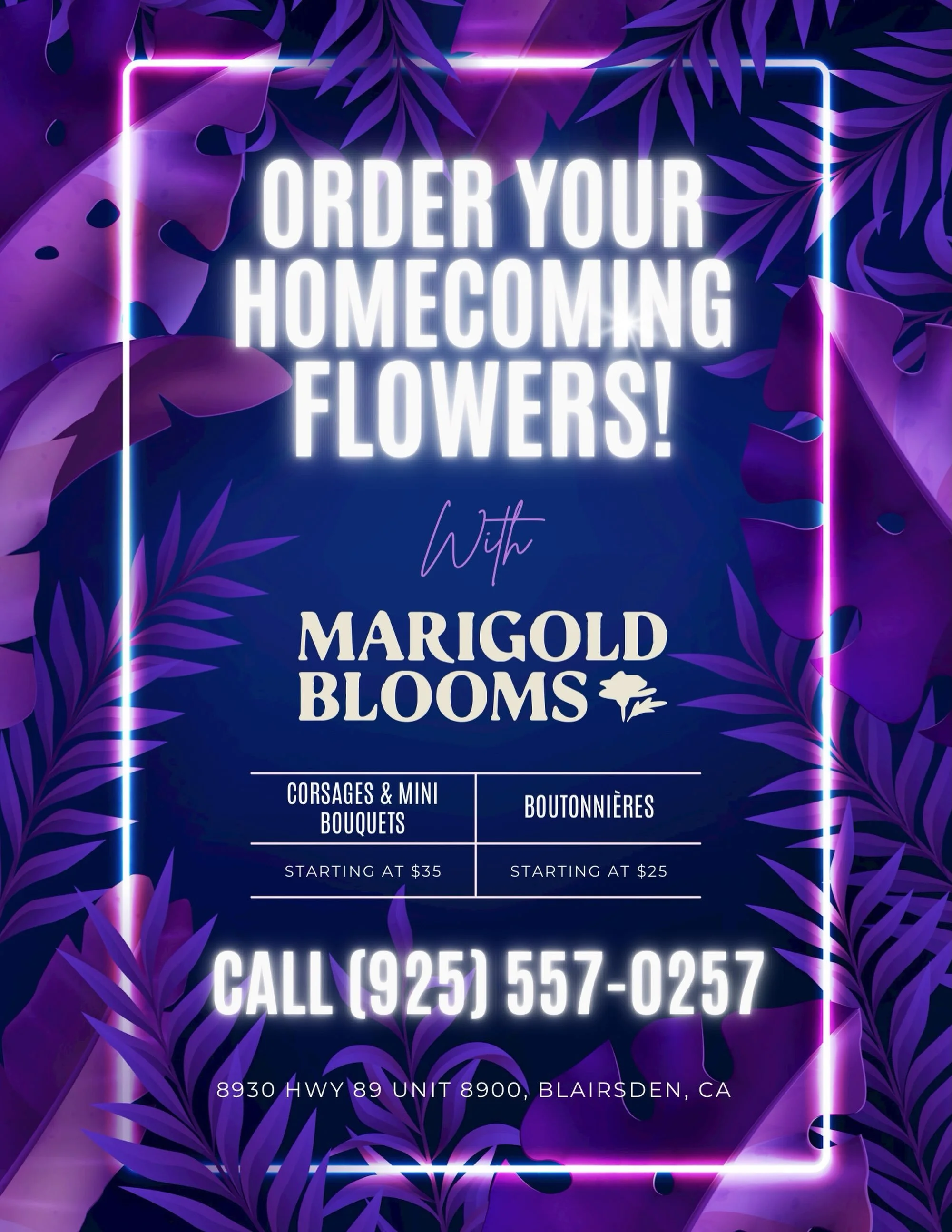 ORDER NOW! #bloomyourjoy #marigoldblooms #homecoming #flowers #order