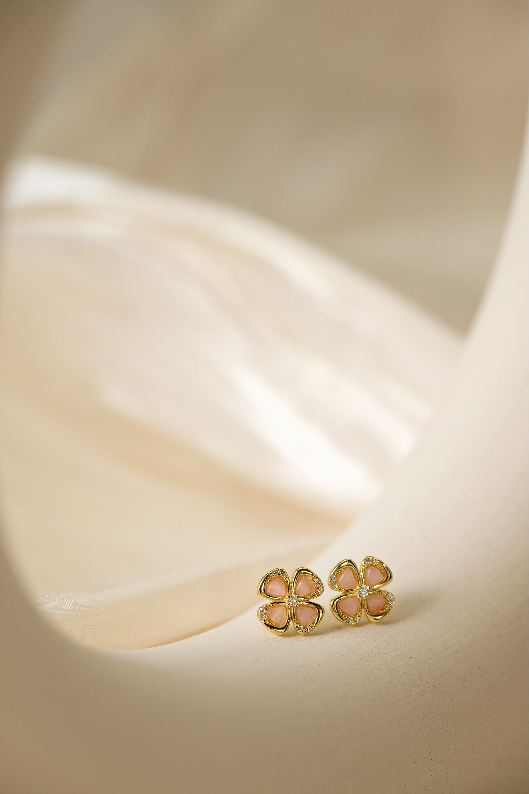 Whispering Clover Stud Earrings