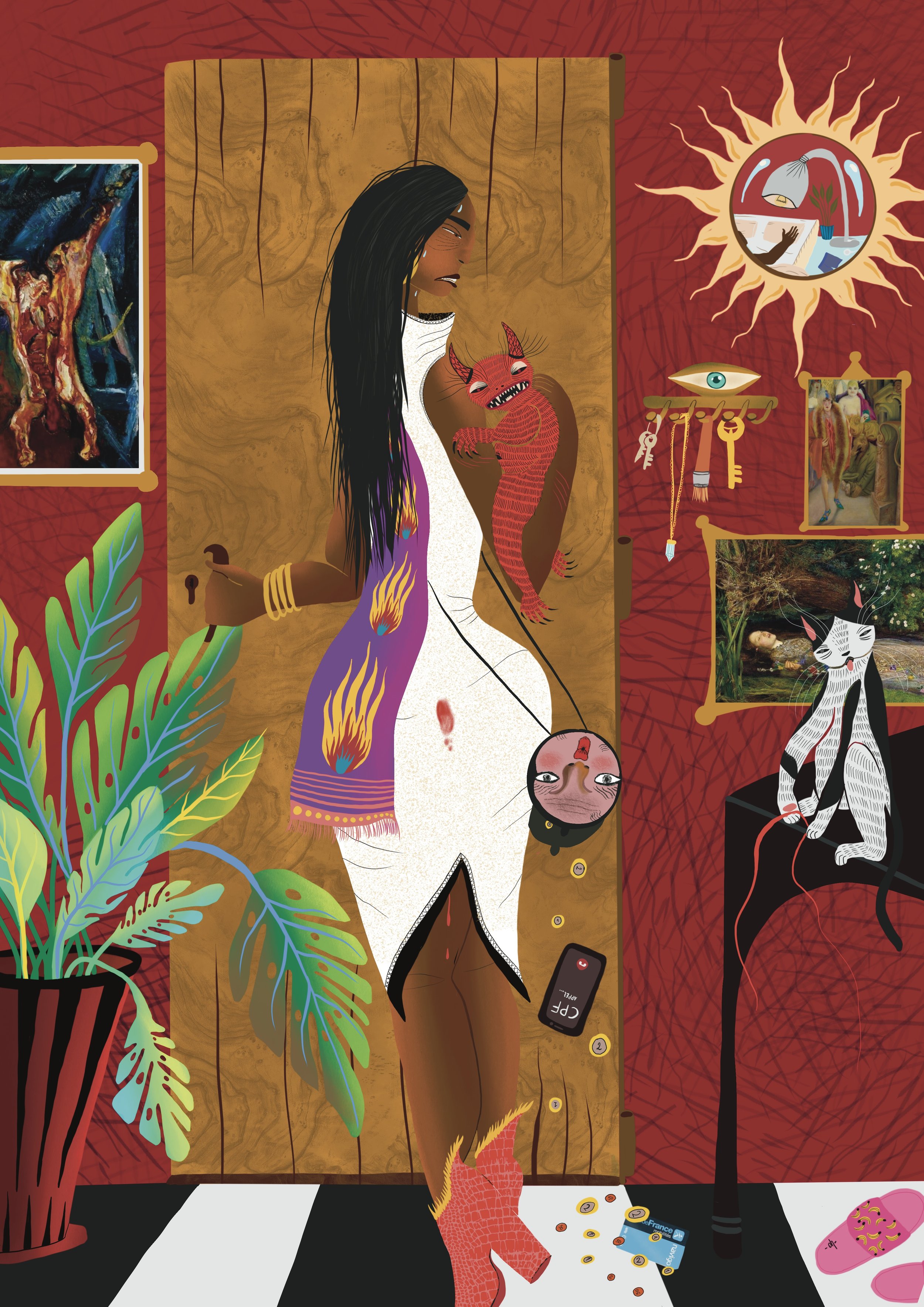 SANTA SANGRE - VIC OH - PERIOD/MENSTRUATION ART HALLWAY