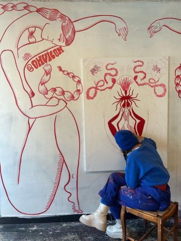 STREET ART VIVA LA VULVA - VIC OH - 59 RIVOLI - PARIS