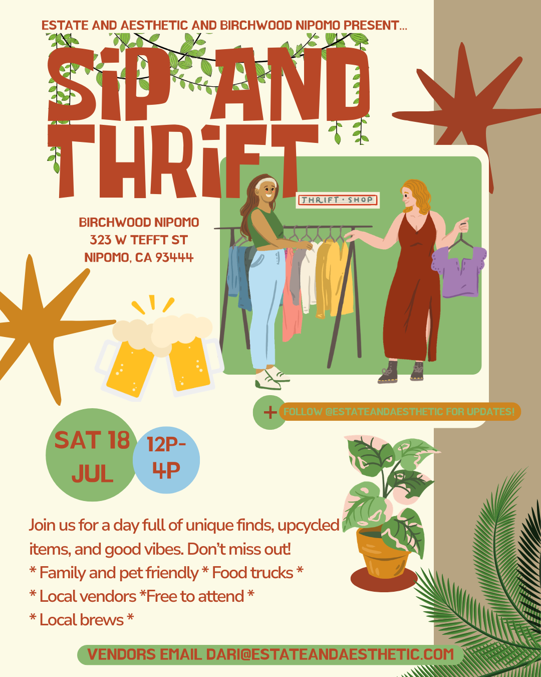 Sip and Thrift at Birchwood Nipomo