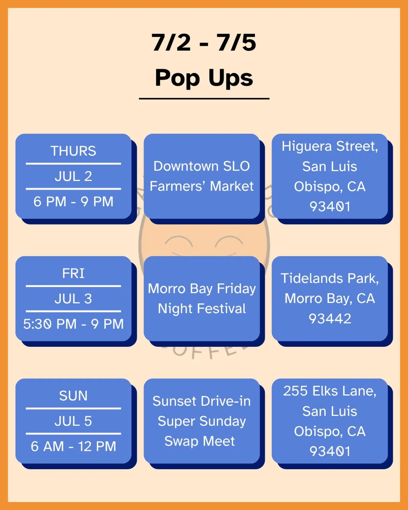 This week&rsquo;s line up for those looking for things to do and places to get coffee - The Gato Pescado Team 🐱