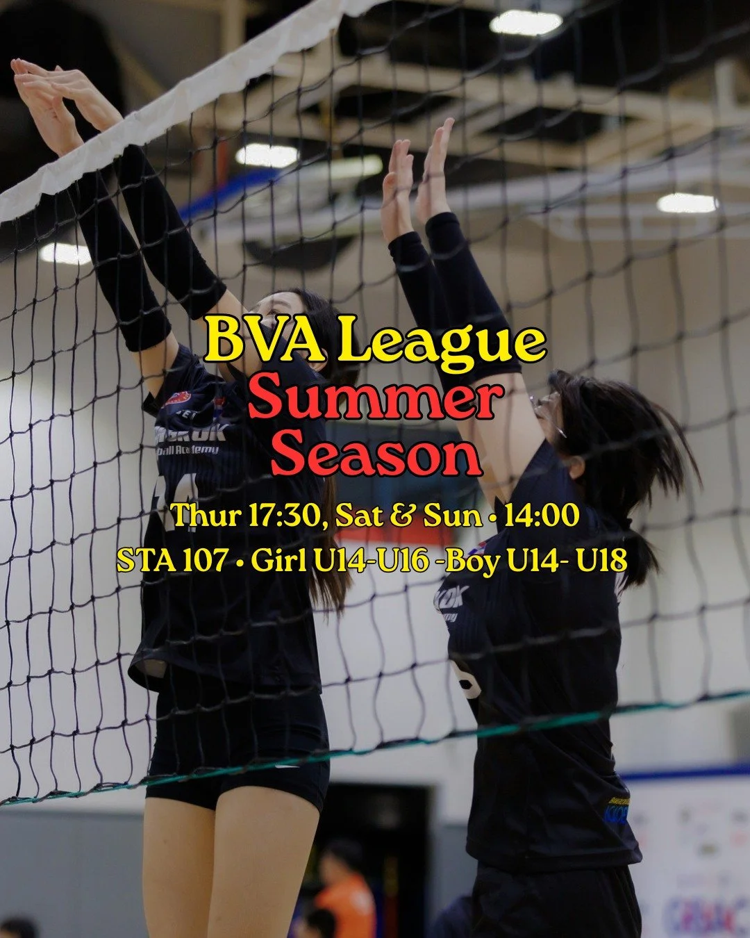 🏐 EARN YOUR SPOT. COMPETE THIS SUMMER. 🏐

The BVA Summer League is for athletes who want more than just training.

Train with purpose. Compete against other teams. Represent BVA.

🔥 League Team Tryouts Now Open

📍 Age Groups
&bull; Girls U14 &amp