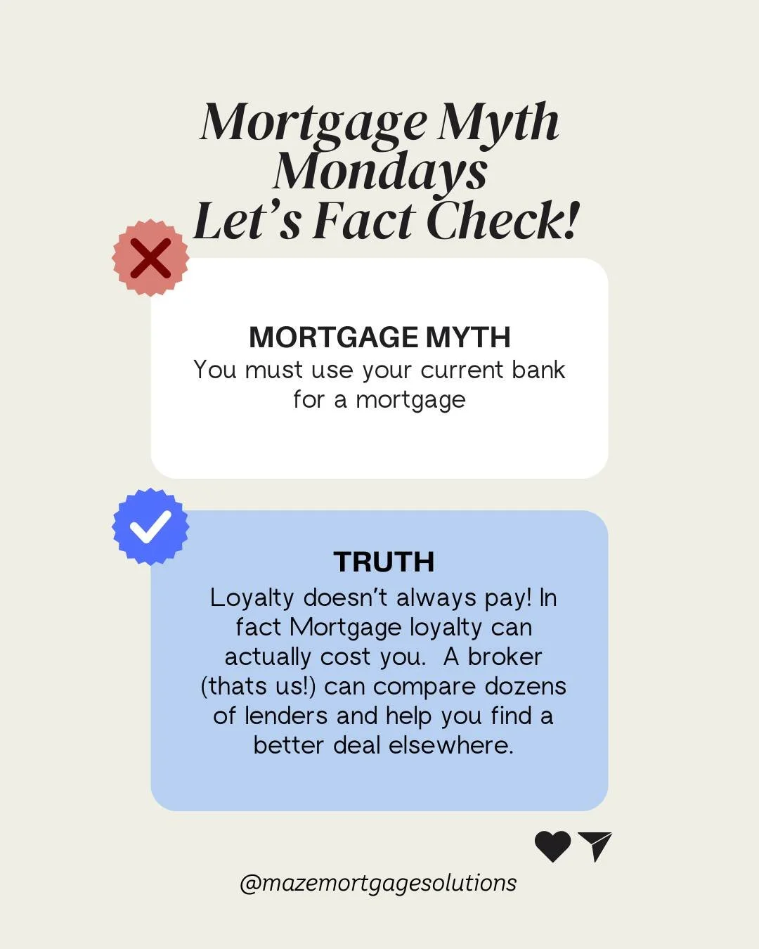 We love loyalty too... but the sad fact is that its can cost you big time when it comes to your mortgage. There is nothing wrong with checking in regularly to make sure you are getting the best rate... and changing lenders if you need to. The best pa