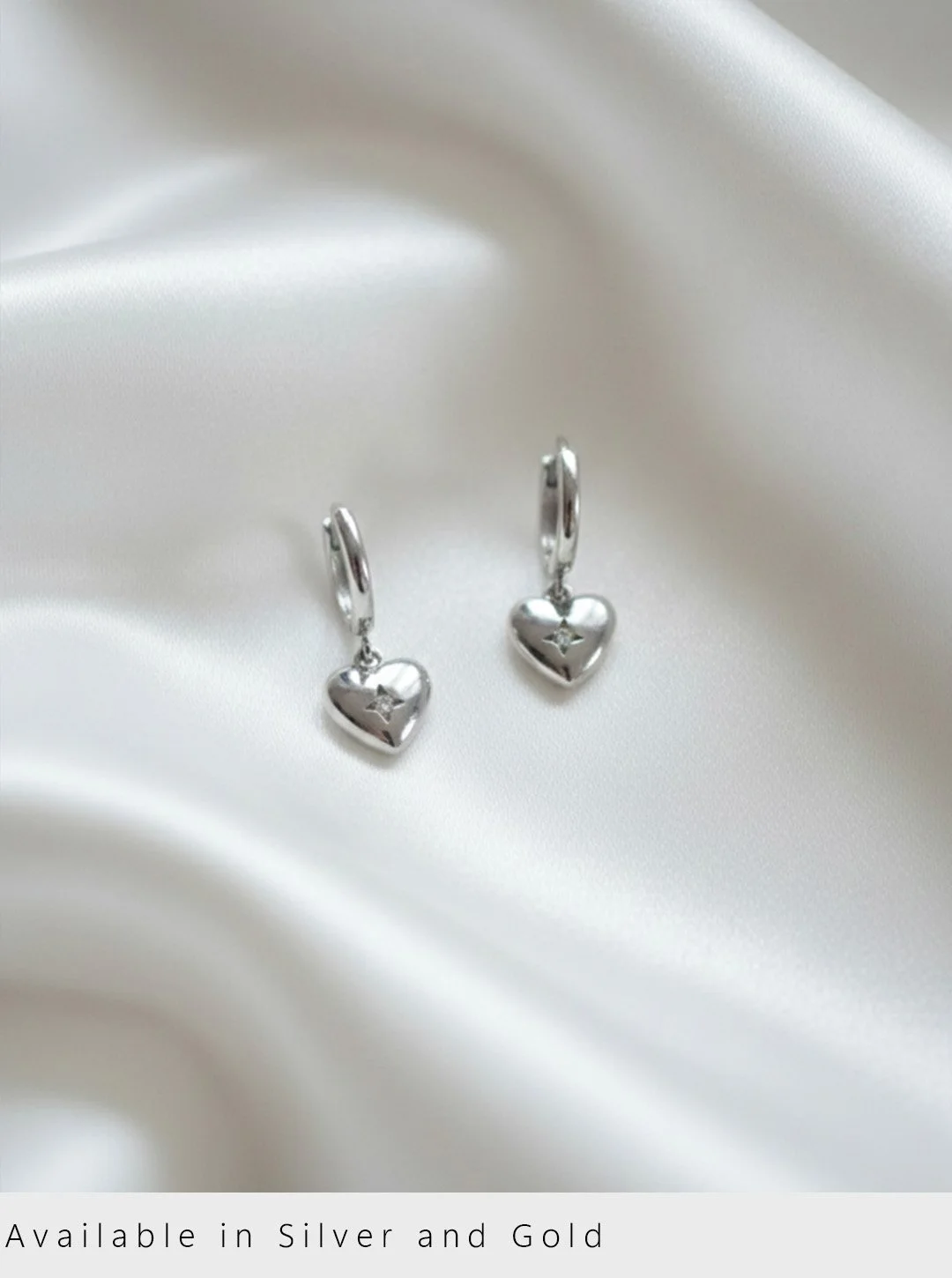 Ethereal Heart Huggies