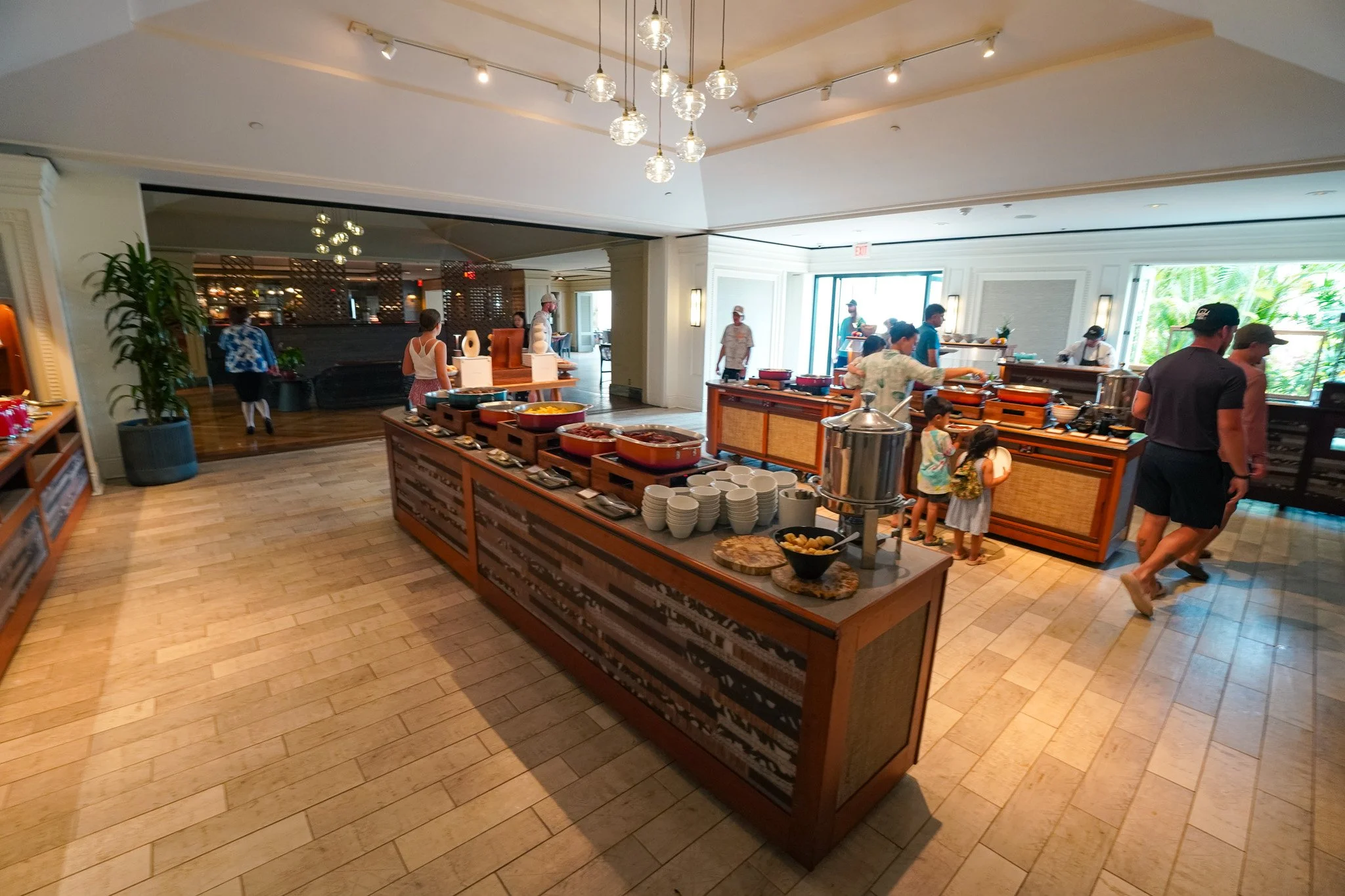 The Orchid Court breakfast buffet at the Fairmont Orchid with hot and cold selections