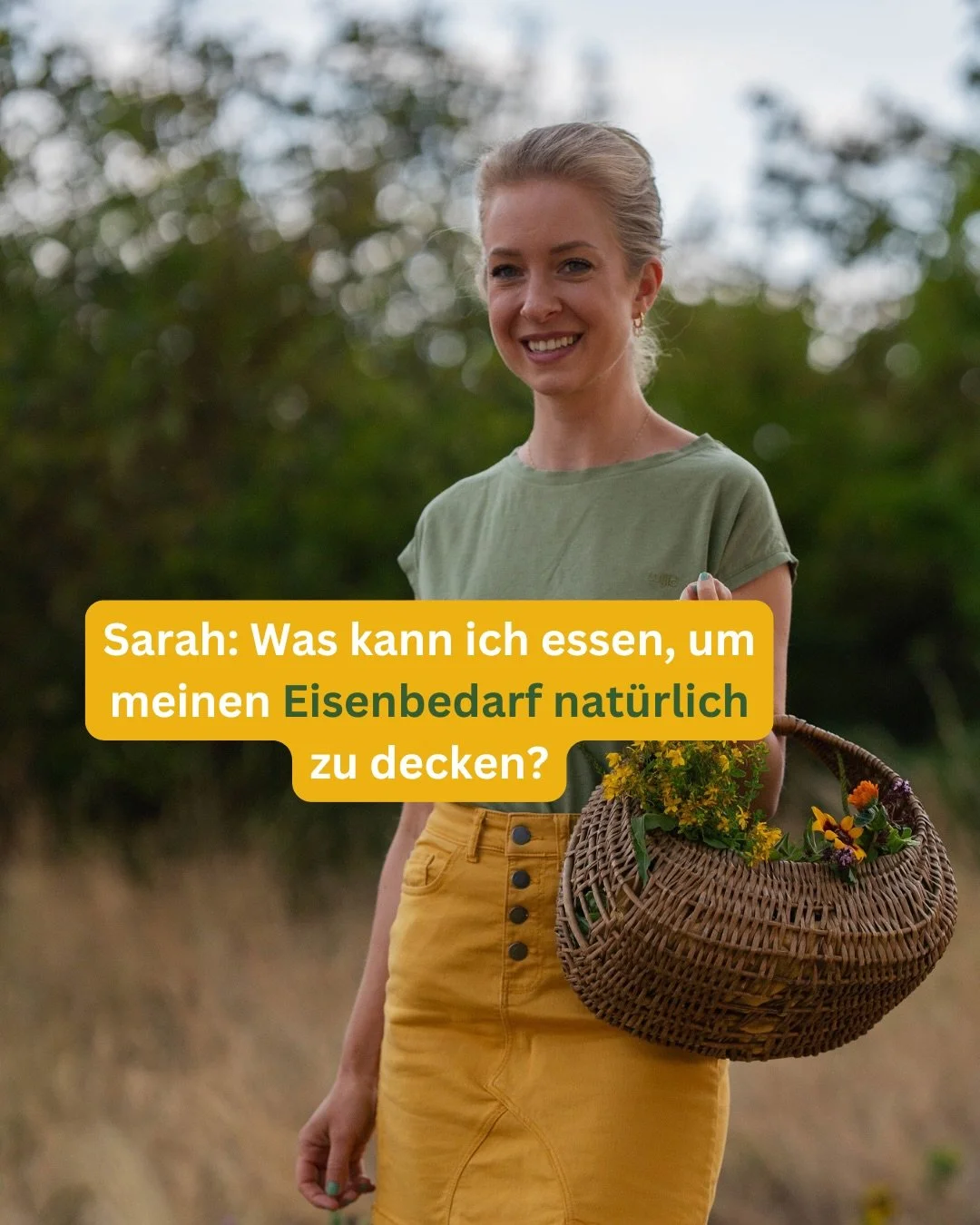 🌿 Eisen aus der Wiese &ndash; die Natur denkt es schon zusammen

Eine der h&auml;ufigsten Fragen, die ich bekomme:
&bdquo;Sarah, was kann ich essen, um meinen Eisenbedarf nat&uuml;rlich zu decken?&ldquo;

Meine Antwort &uuml;berrascht viele: Du muss