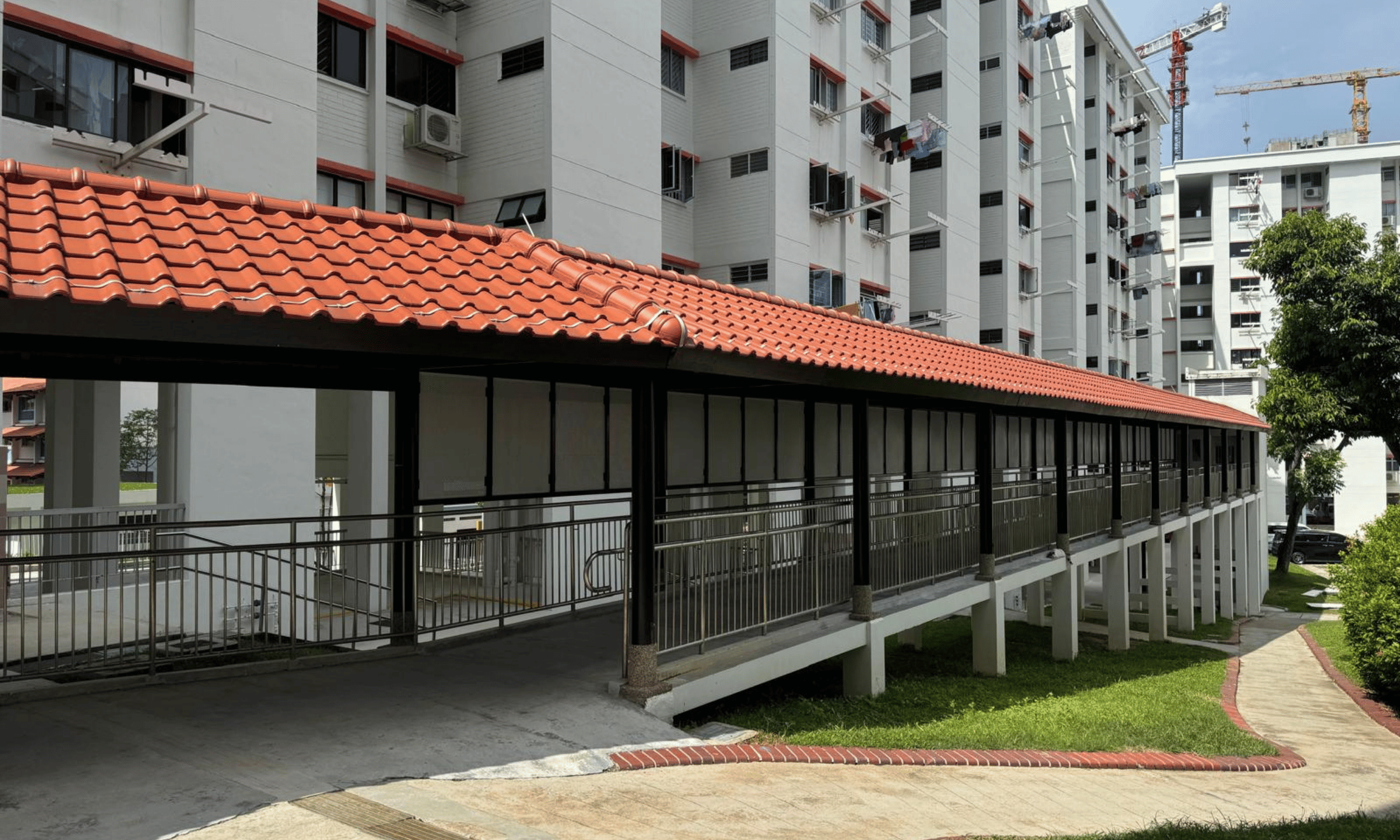 Covered Linkb Bridge behind Block 145 Bishan St 11