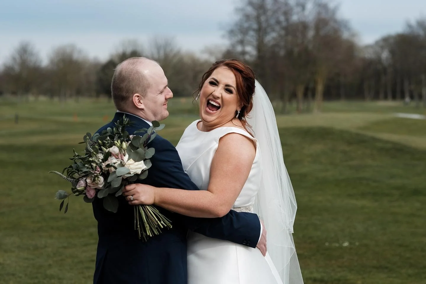 A photograph of a bride that got her dress in Liverpool wedding shop.