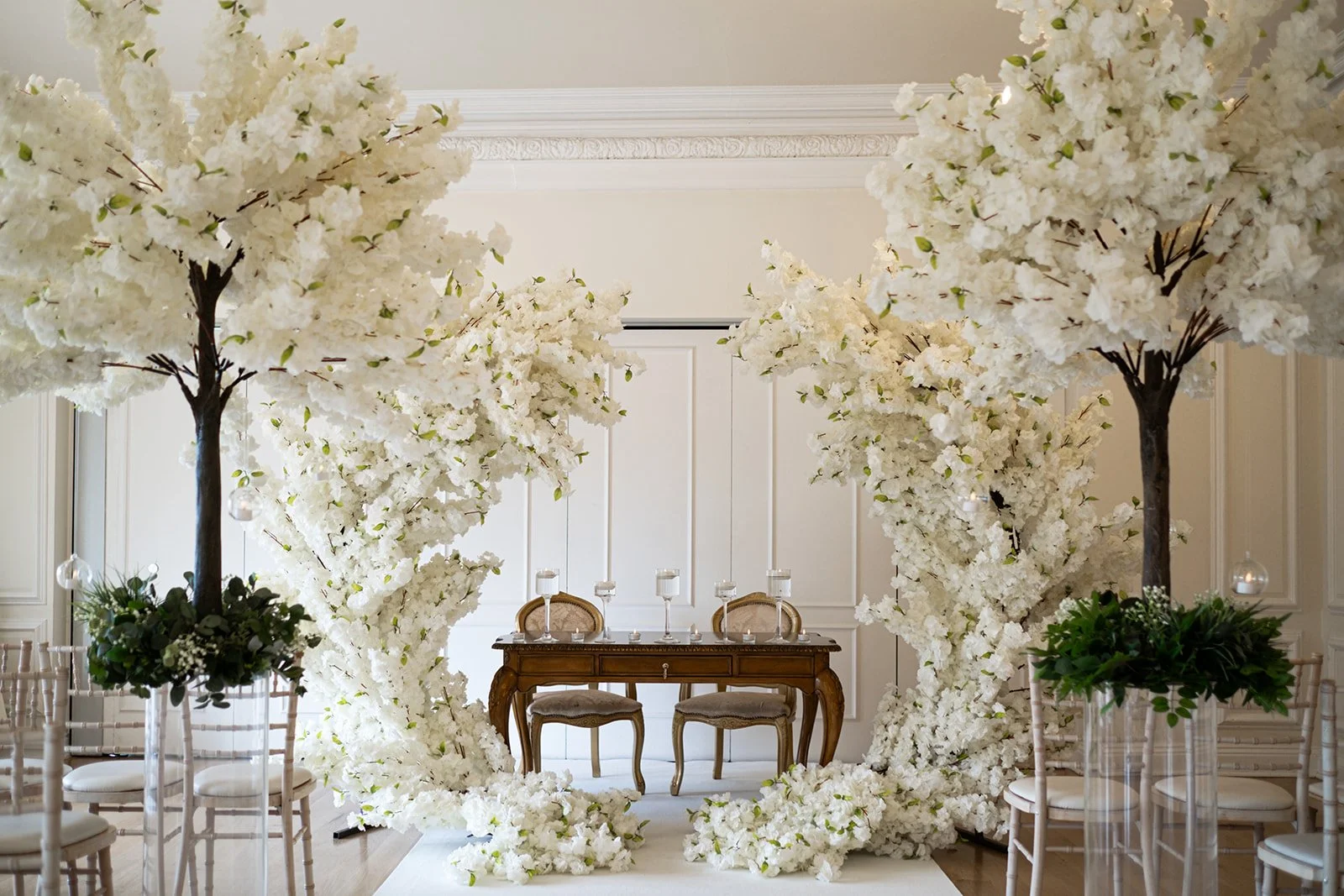 Wedding venue styling at West Tower in Aughton, Lancashire