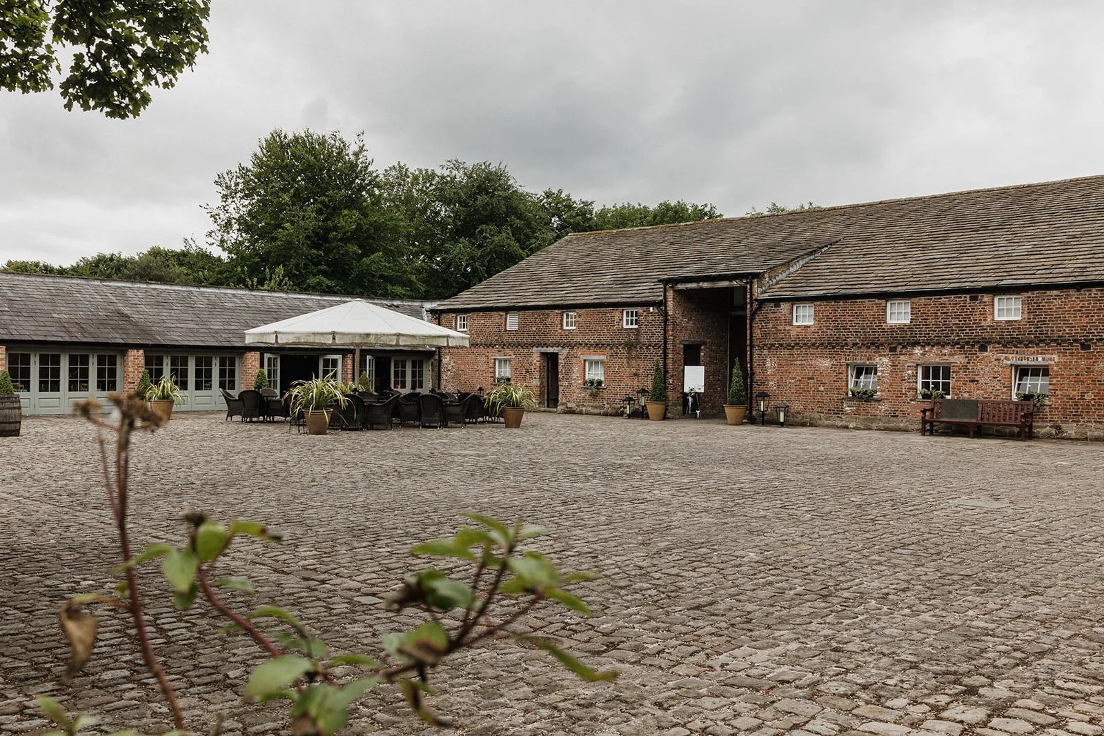 Meols Hall Wedding Photography showing the front of the barn.